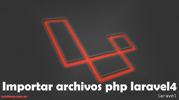 Importar archivos php laravel4