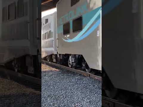 AMTRAK CAB CAR #6951  And METROLINK #928 Passing By The Whittier Diamond Railroad Crossing.