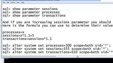 Oracle DBA 11g Tutorial in Bangla: Increase Session | ORA-00018: maximum number of sessions exceeded