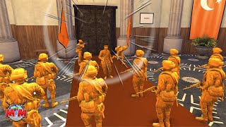 Can the ORANGE Nation DEFEND this PALACE? Army Men Of War Battle Simulator #2