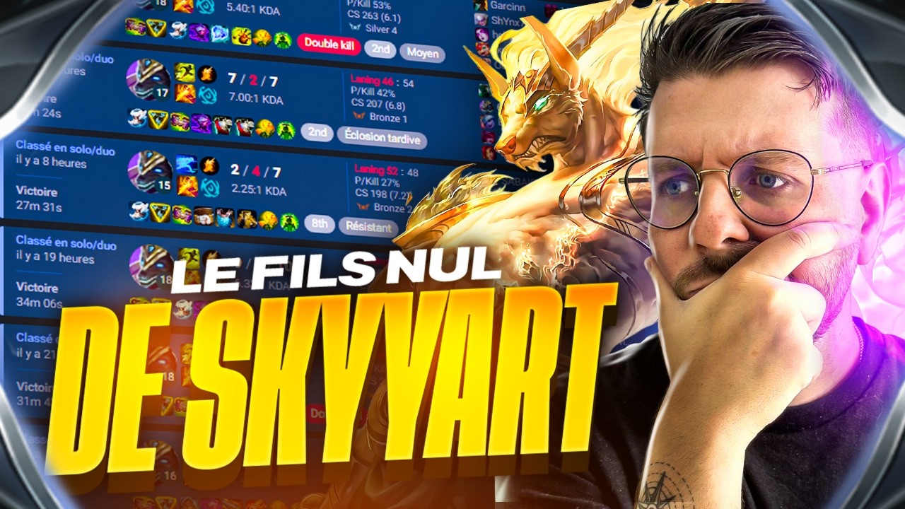 IL FAIT 20 KILLS PAR GAME EN BRONZE IL PENSE ARRACHER DES PLATINES ! LE FILS DE SKYART NASUS JUNGLE