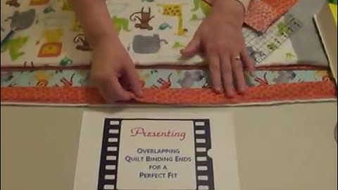 TUTORIAL: How to connect binding ends for a perfect fit.