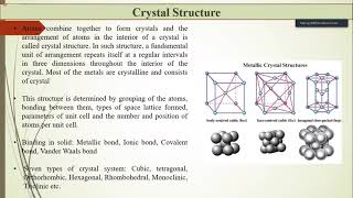 Properties of Metals & Phase Diagram