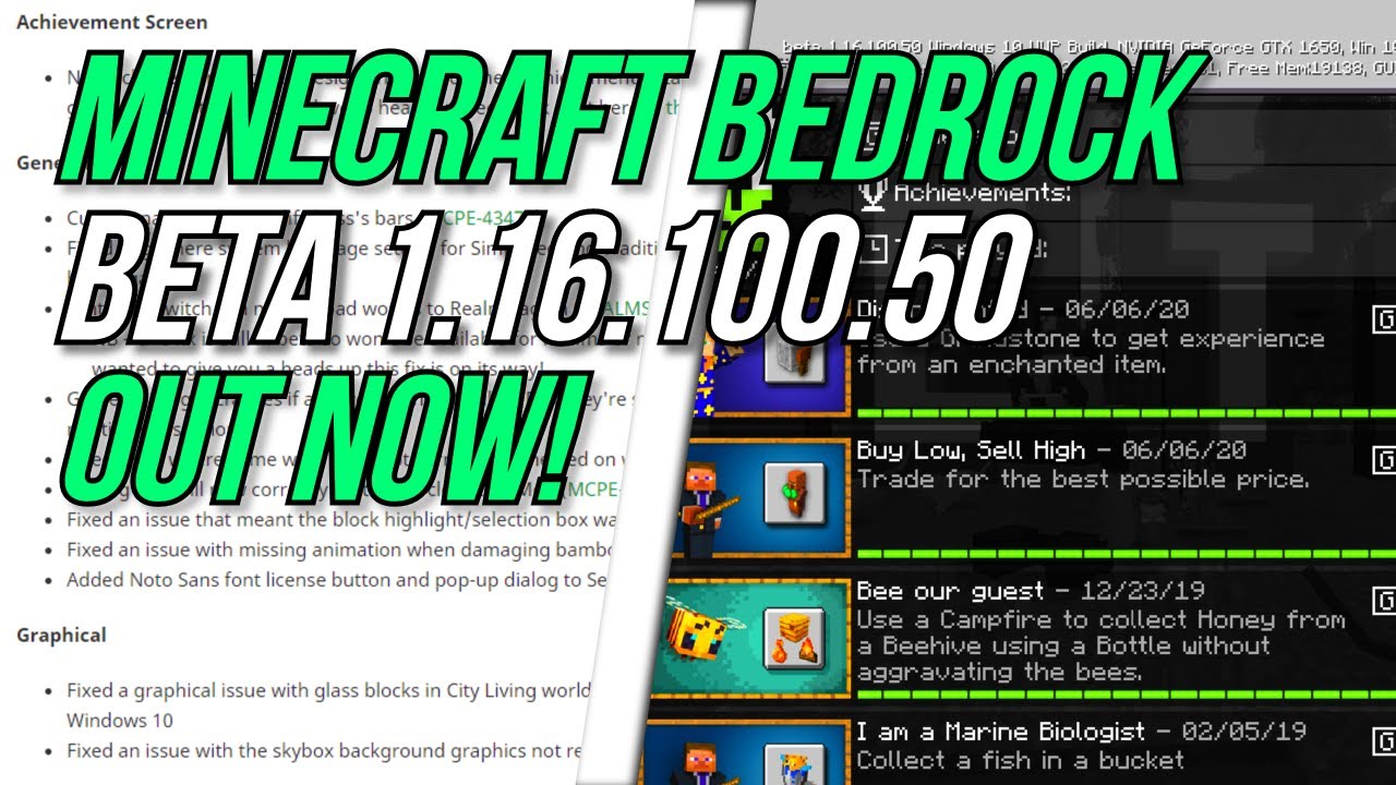 Download free Minecraft 1.16.100.50 Bedrock