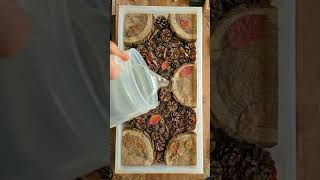 Autumn Epoxy Coffee Table 🍂🤯| Real Leaves & Pinecones Inside This Table
