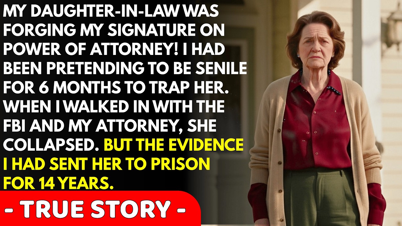 My daughter-in-law was forging my signature, when I walked in with the FBI and my attorney!