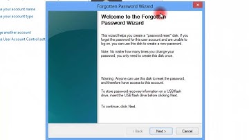 How to create Password Reset Disk in Windows 8