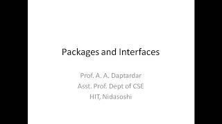 OOC Module 4 Part 1 Packages and Interfaces
