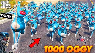 GTA 5 : 1000 Oggy Robot Attack On Oggy & Jack, Shinchan in GTA 5! screenshot 3