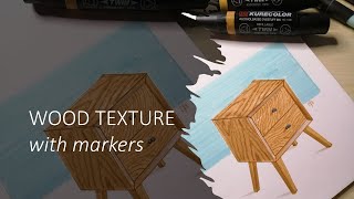 Wood Texture Rendering with Markers | Ahşap Dokusu | Endüstriyel Tasarım