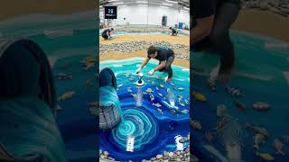 Cave Aquarium Epoxy Floor 🏝️🐠  Hidden Ocean Design