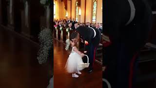 Are You a Real Soldier?" Flower Girl Stops the Entire Wedding 🥹💙