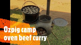 Ozpig camp oven beef curry