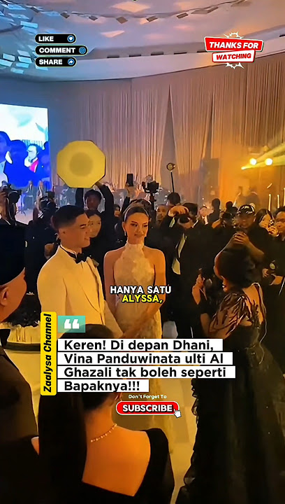 Keren, Vina Panduwinata ulti Al Ghazali tak boleh spt Bapaknya! #alghazali #ahmaddhani #wedding