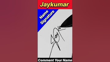 JAYKUMAR NAME SIGNATURE DESIGN || LETTER J SIGNATURE SAMPLE || #ytshorts #shortsfeed #viralvideo