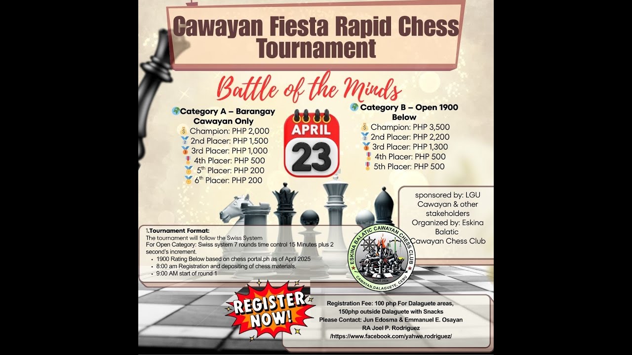 Cawayan Fiesta Rapid Chess Tournament 2025 – Battle of the Minds