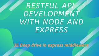 35.Deep Drive in Middleware  | REST API Development with Node.js and Express