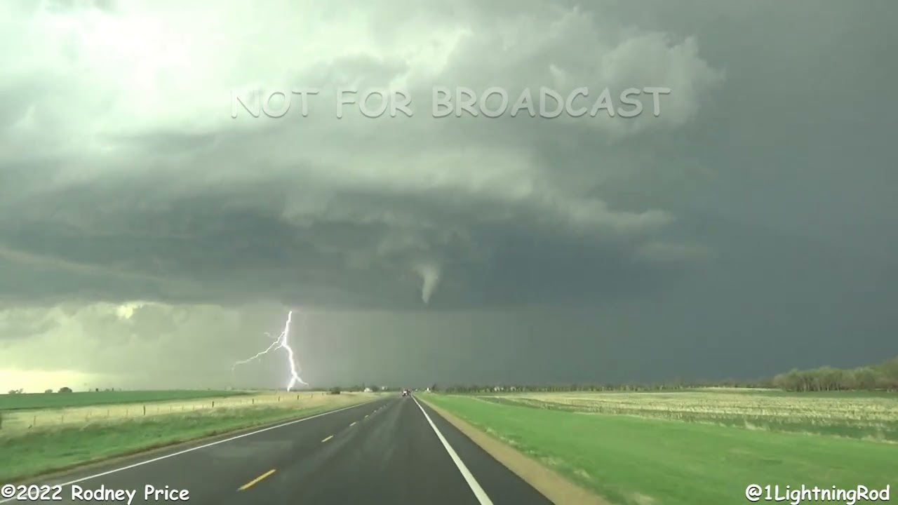 April 29, 2022 Tornado and funnel clouds near Durham and Herington