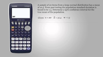 Confidence interval when population standard deviation is known - Casio fx-9750GII