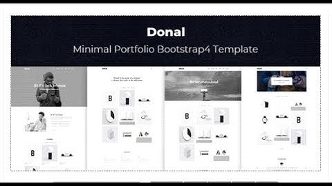 Donal - Minimal Portfolio Bootstrap 4 Template | Themeforest Templates