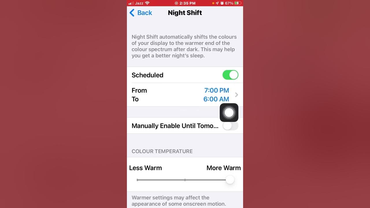 How to set eye protection on iPhone 6s or any iPhones kbsocialtech 