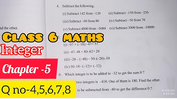 Class 6 maths chapter-5 Integers অখণ্ড সংখ্যা Assam new 📚/English medium/easy discussion in Assamese