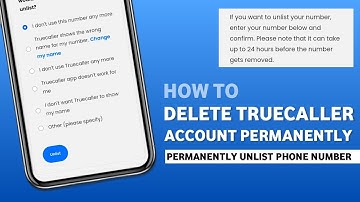 How to delete truecaller account permanently| permanently delete/unlist Phone number details