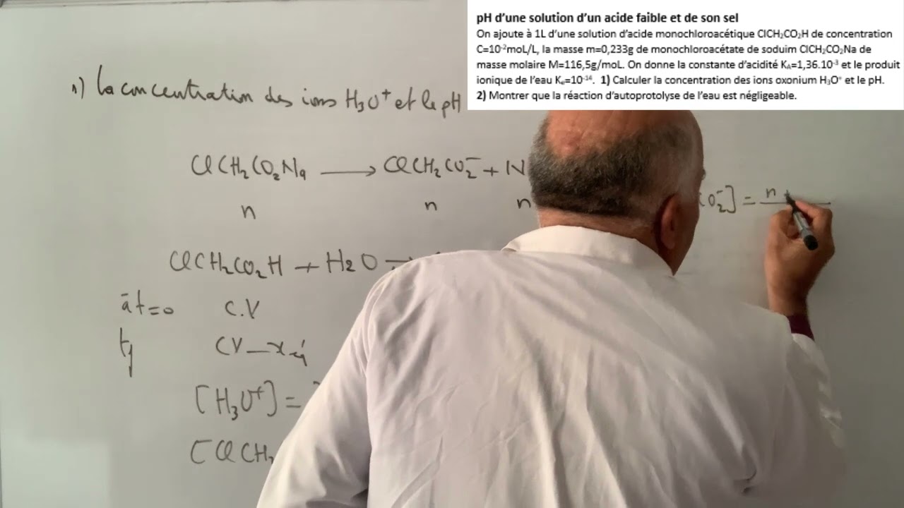 pH d'une solution d'un acide faible et de son sel