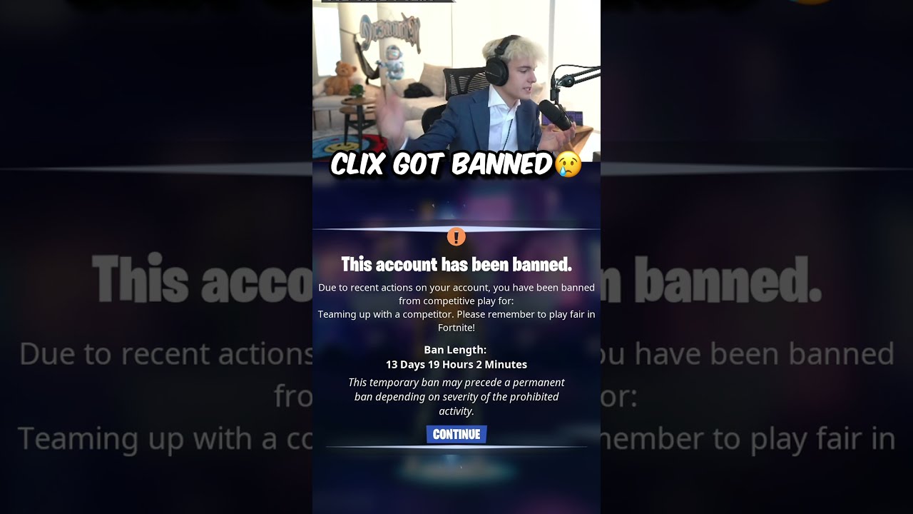 Clix Got BANNED On Fortnite 