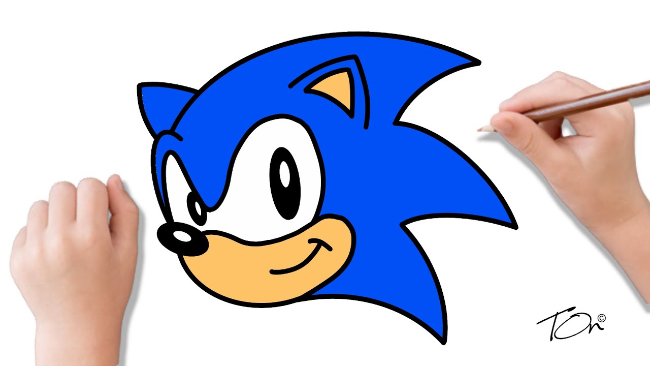 Como desenhar o SONIC passo a passo, fácil e rápido - YouTube