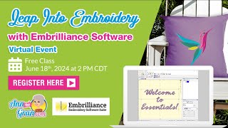 Leap into embroidery with Embrilliance Leap into embroidery with Embrilliance