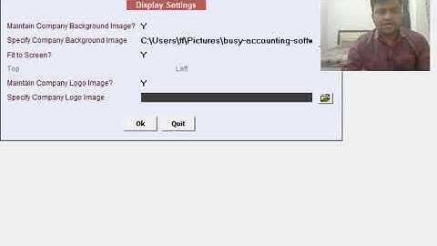 Display Setting In Busy Accounting Software