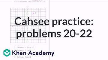CAHSEE practice: Problems 20-22 | CAHSEE | Khan Academy