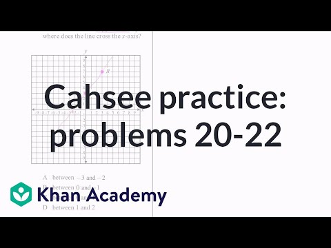CAHSEE practice: Problems 20-22 | CAHSEE | Khan Academy