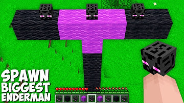 This is a SUPER SECRET WAY TO SPAWN BIGGEST ENDERMAN in Minecraft ! TITAN ENDERMAN !