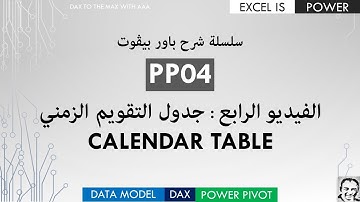 سلسلة شرح باور بيفوت: الجدول الزمني عن طريق  معادلات و باور كويري و باور بيفوت PP04: Calendar Table