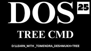 HOW TO USE TREE COMMAND INN MS DOS|| TREE CMD IN DOS||