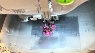 Brother SE630 - Sewing Out the Twentieth Design on the Machine - Freestanding Lace Earrings