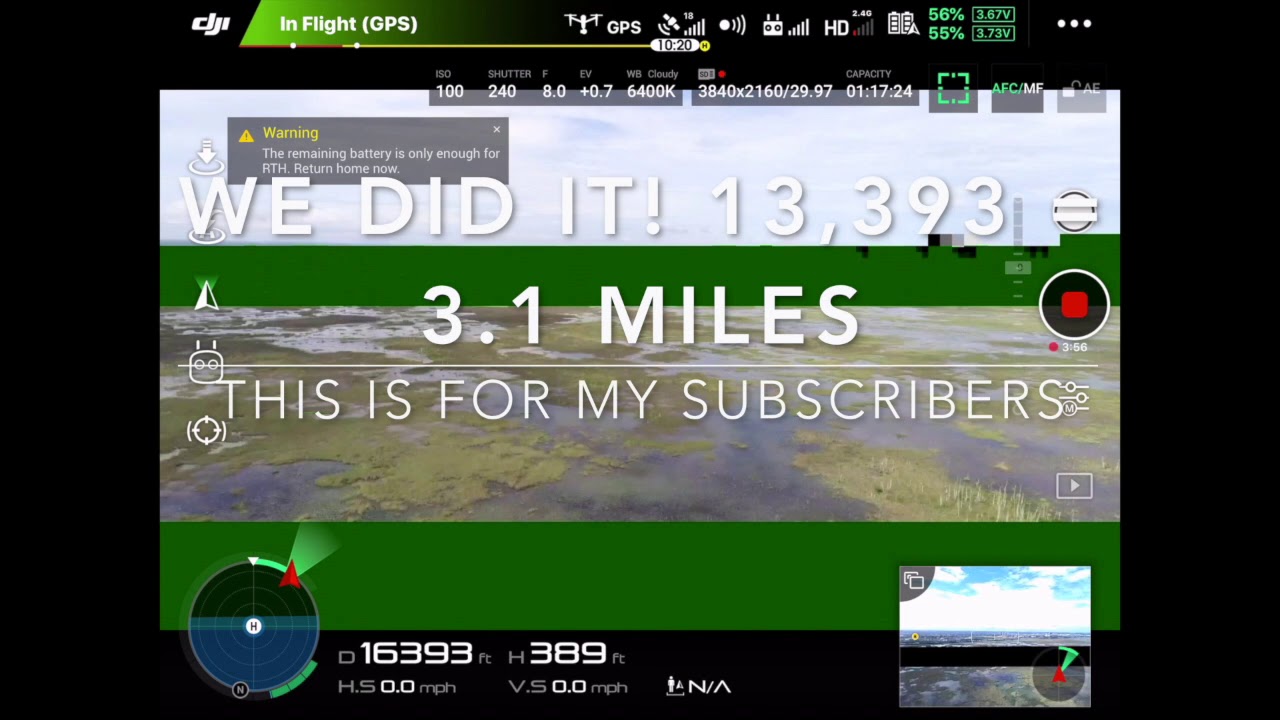 Inspire 2 Distance Test…. 3 Miles