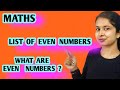 What are Even numbers | List of Even numbers #youtube #yt #maths#viral  #theknowledgegain 