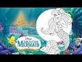 Ariel The Little Mermaid Princess Colouring Page Mewarnai Gambar Putri Duyung Ariel