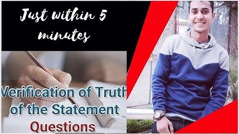 Verification of Truth of the statement/MAT