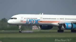 Arkia Israeli Airlines Boeing 757-300 (4X-BAW) landing at AMS/EHAM (Amsterdam Schiphol) RWY 18R