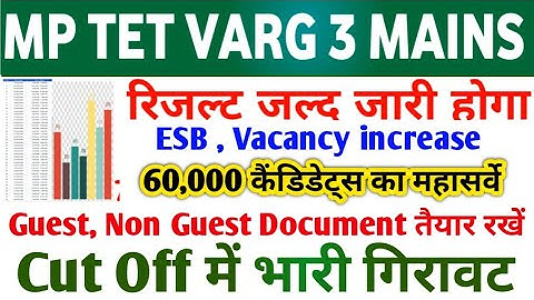 MP VARG 3 MAINS RESULT 🔥 MP TET VARG 3 MAINS CUT OFF 2025 || MP TET VARG 3 GUEST, NON GUEST CUTOFF