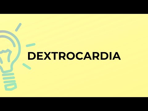 What is the meaning of the word DEXTROCARDIA?