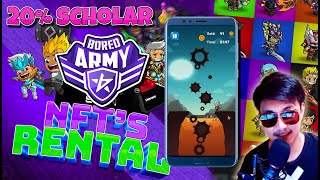 BORED ARMY | SCHOLARSHIP/RENTING SYSTEM | FREE TO PLAY | PLAY TO EARN GAMES 2023 (TAGALOG)