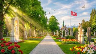 You Won’T Believe This Is A Cemetery 🇨🇭 Walking In The Most Beautiful Park In Zurich 📍✨