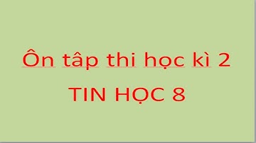 Ôn tập thi học kì 2 tin học 8 phần 2