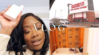 VLOG | WE DESTROYED TWO BATHROOMS | I WASN&#39;T READY | SHOP WITH US AT FLOOR &amp; DECOR AND MORE