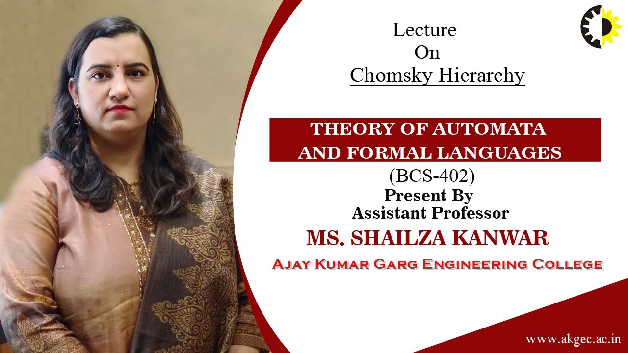 CHOMSKY HIERARCHY || THEORY OF AUTOMATA AND FORMAL LANGUAGES || LECTURE ...